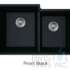 VIRTUO GRANITE DOUBLE UNDERMOUNT OFFSET BOWL KITCHEN SINK